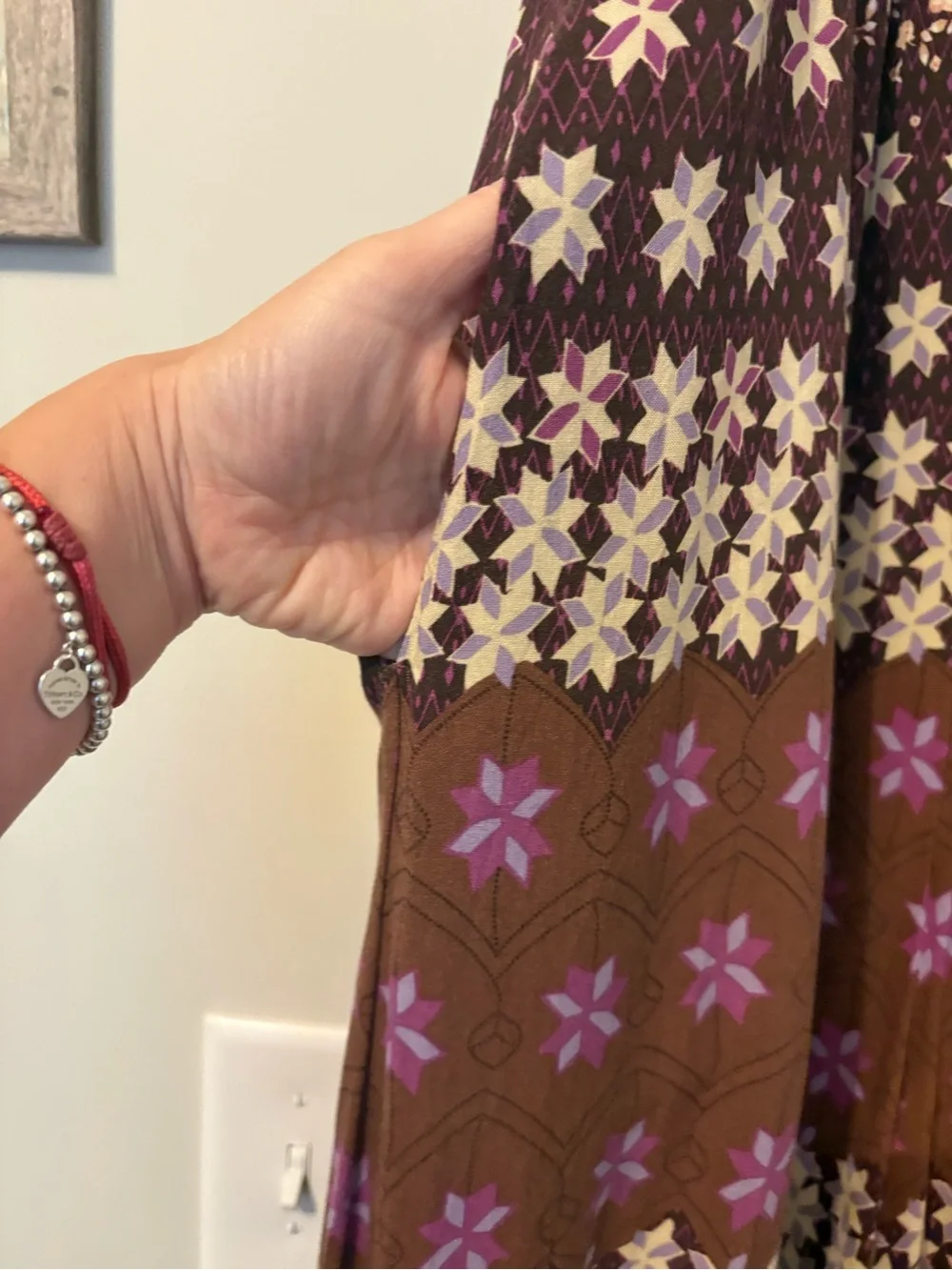 easel Brown & Purple Wide-Leg Printed Jumpsuit - Picture 2 of 5